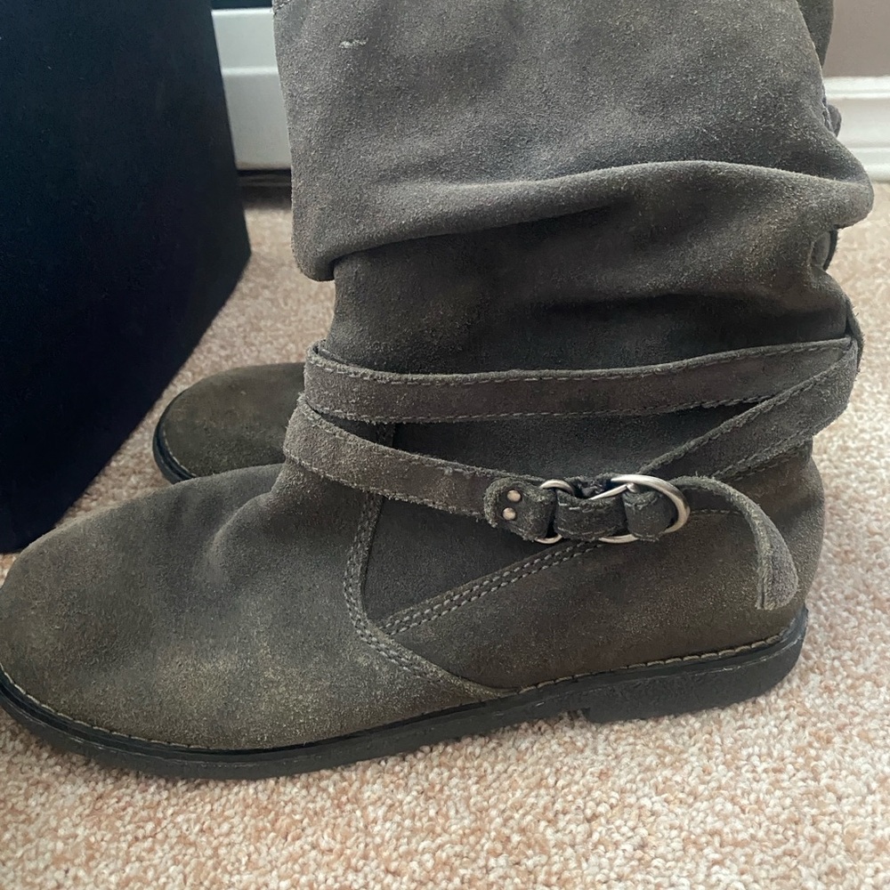Rocket Dog Suede Buckle Strap Boots (Size 7)